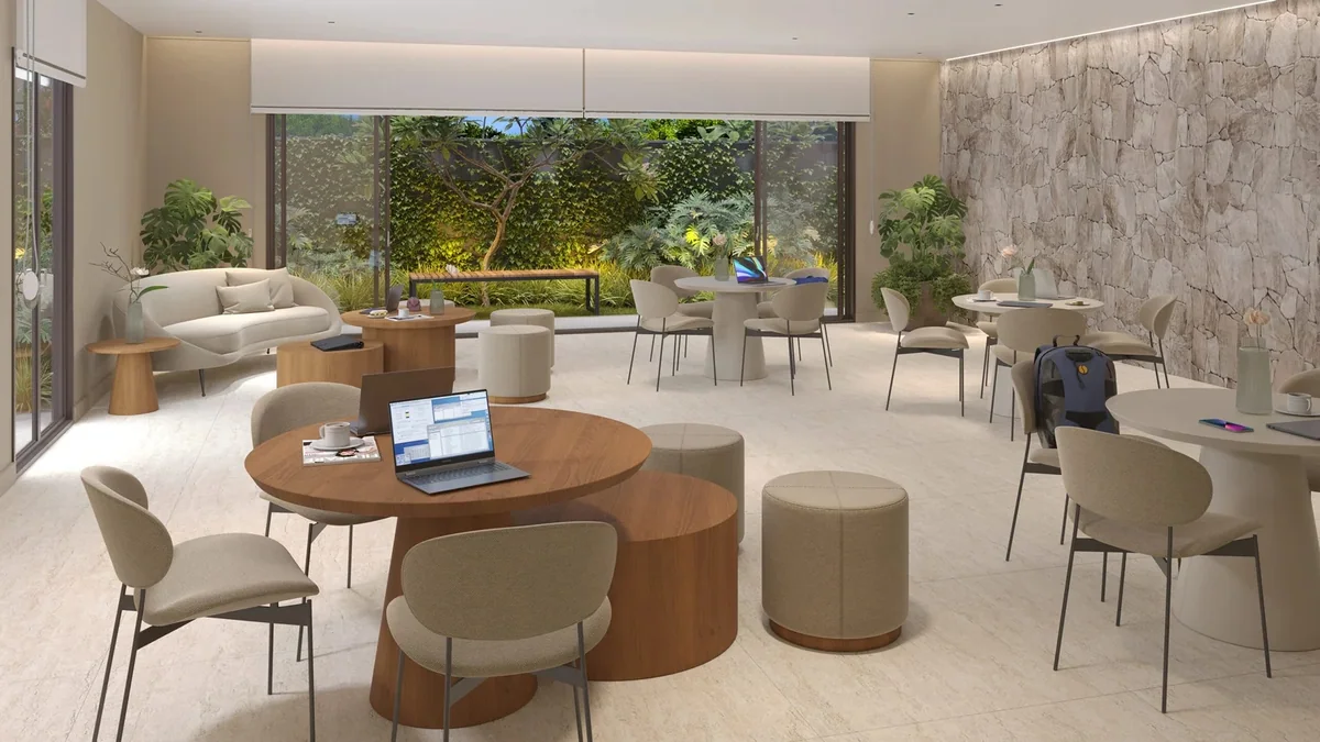 Coworking — perspectiva ilustrativa