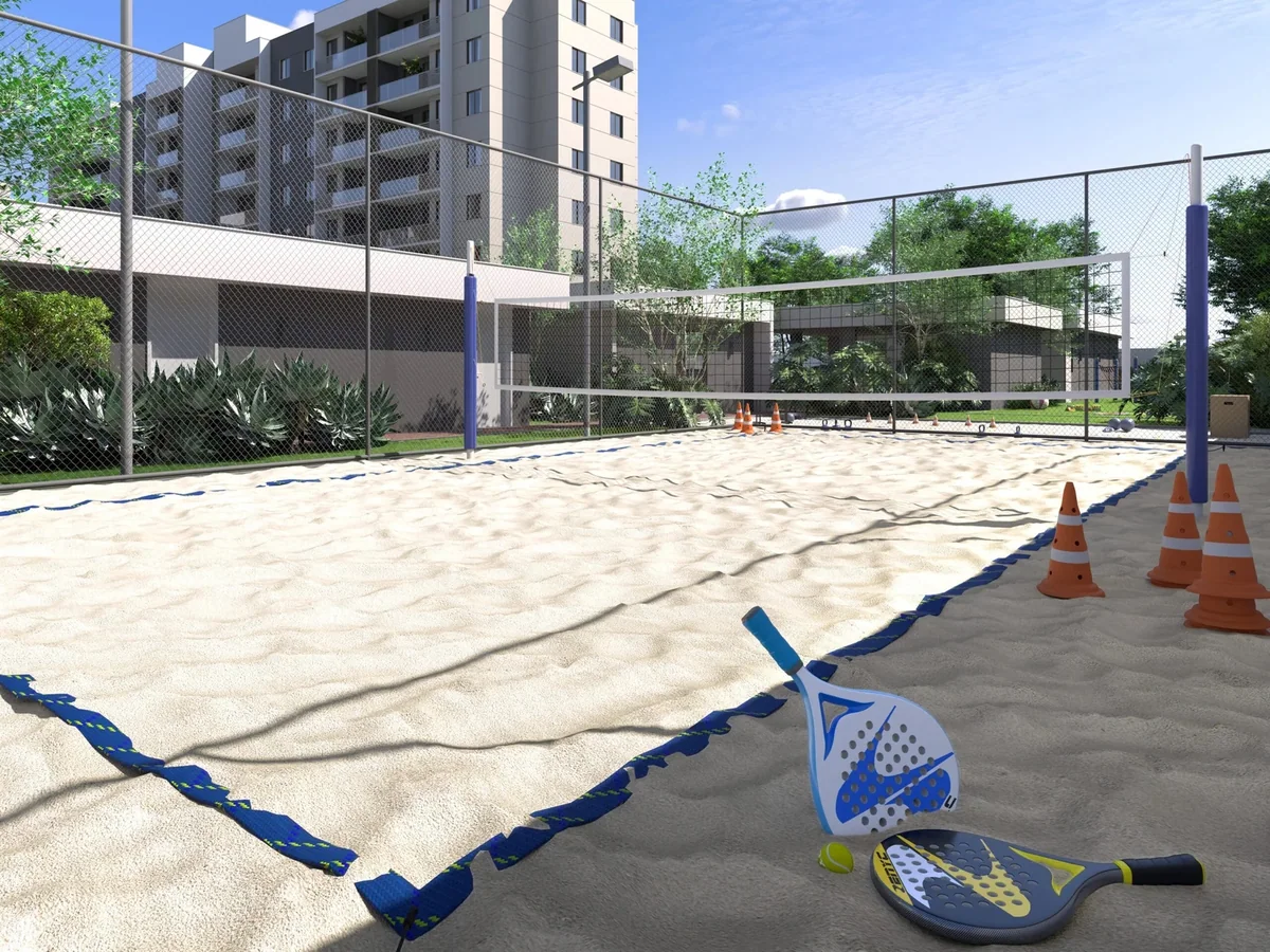 Beach tennis — perspectiva ilustrativa