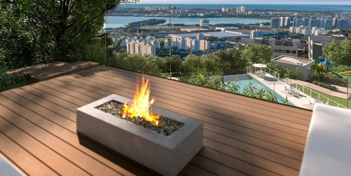 Deck mirante — perspectiva ilustrativa
