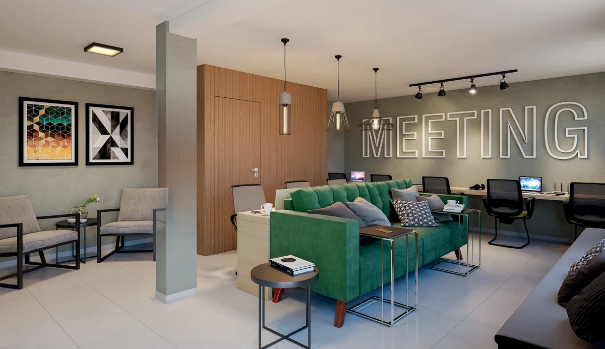 Coworking — perspectiva ilustrativa