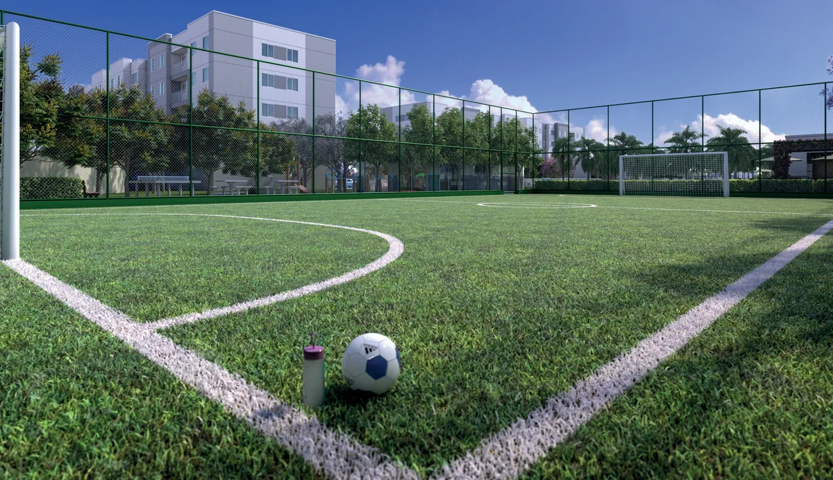 Campo esportivo — perspectiva ilustrativa