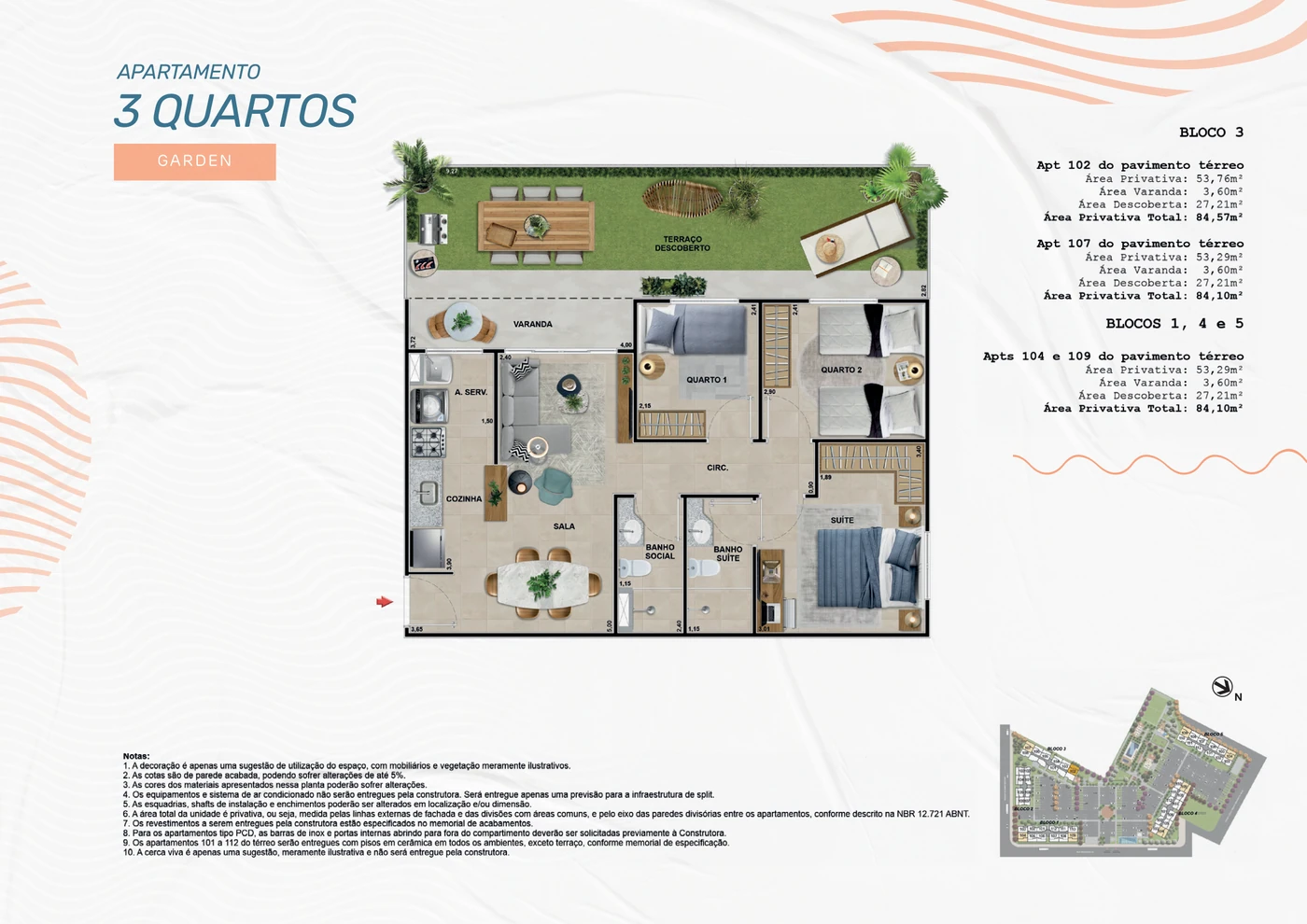Garden · 3 quartos