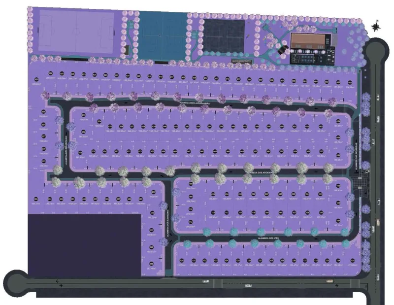 Masterplan ilustrativo do Bothanica Park e do Lake Park Club