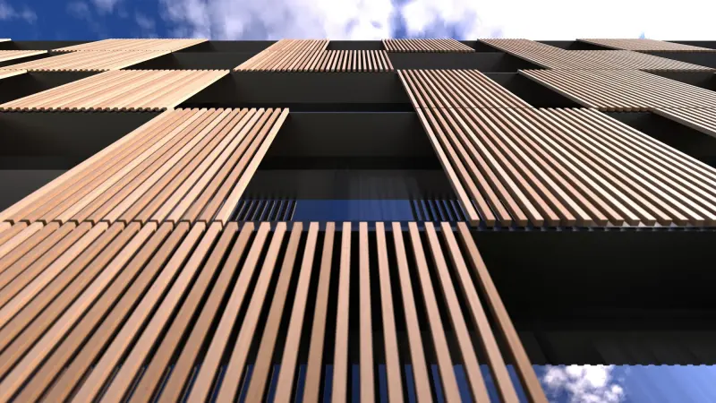 Detalhe da arquitetura da fachada