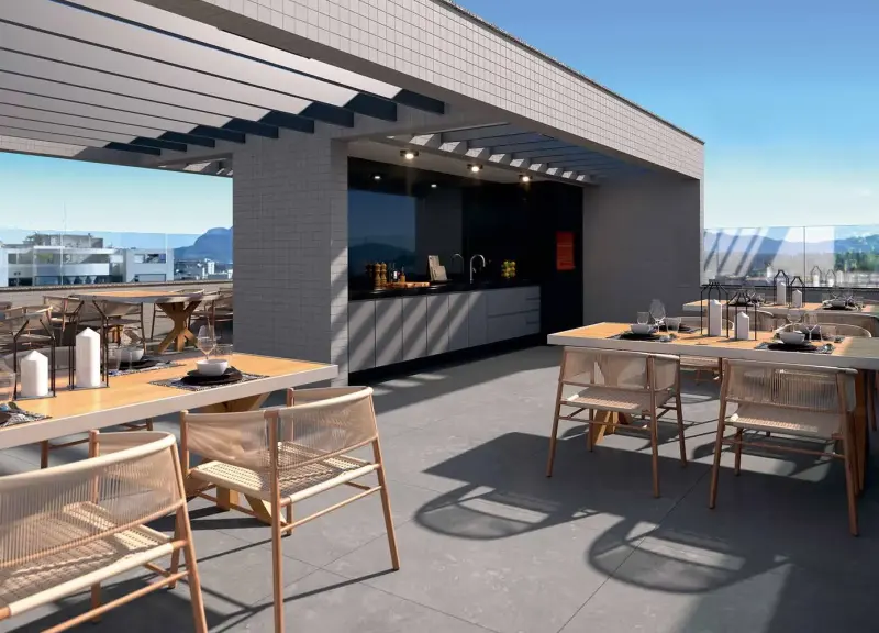 Sky Barbecue com churrasqueira gourmet