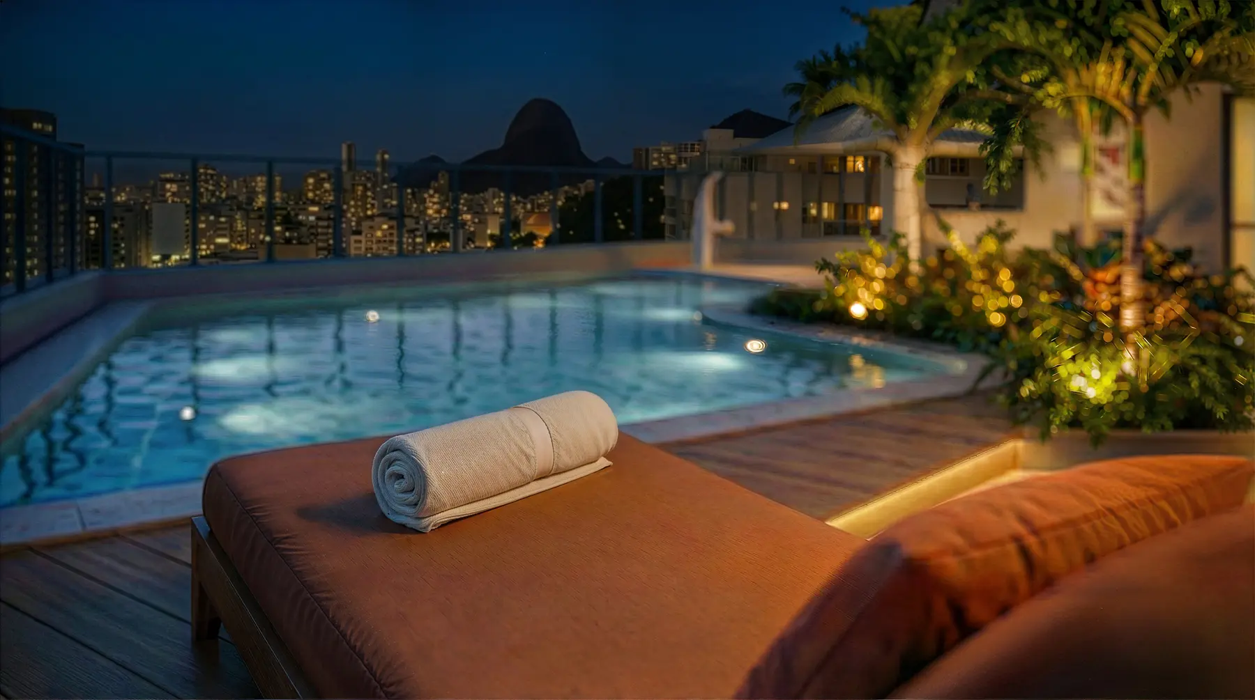 Piscina do rooftop do Guima em Botafogo