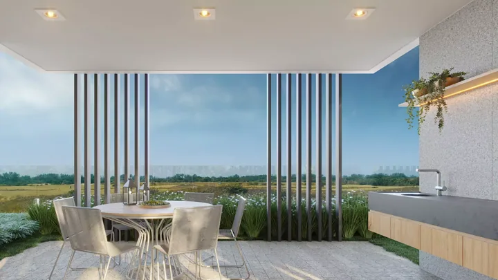 Atlântico Golf — Lounge Golf View · perspectiva ilustrativa