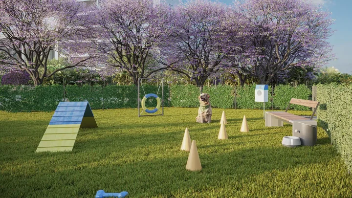 Atlântico Golf — Pet Place · perspectiva ilustrativa