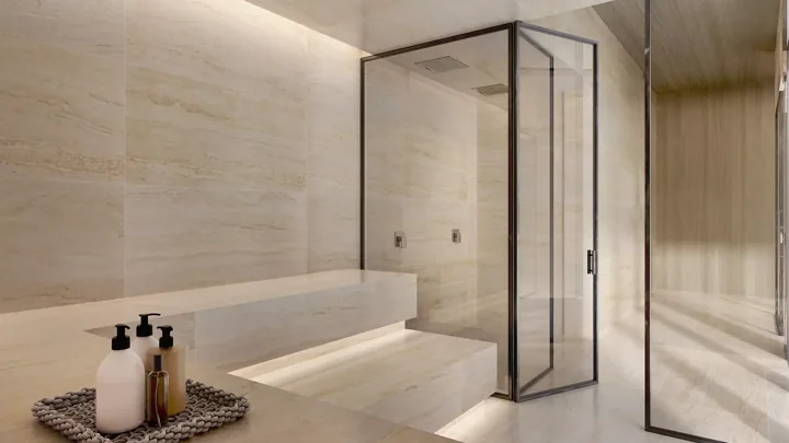 Atlântico Golf — Sauna à vapor · perspectiva ilustrativa