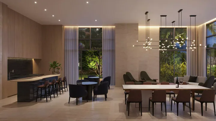 Atlântico Golf — Wine Bar · perspectiva ilustrativa