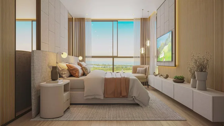Atlântico Golf — Atlântico 1000 - Suíte Master F02 · perspectiva ilustrativa