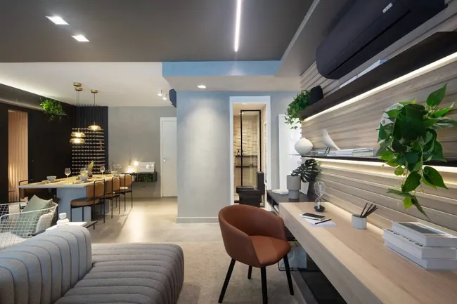 Sala de estar — Atmosfera Condominium Park · Decorado de 3 quartos
