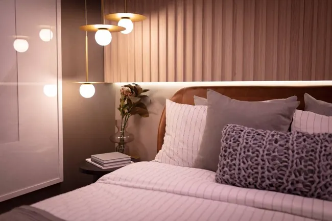 Suíte decorada — Atmosfera Condominium Park · Decorado de 3 quartos