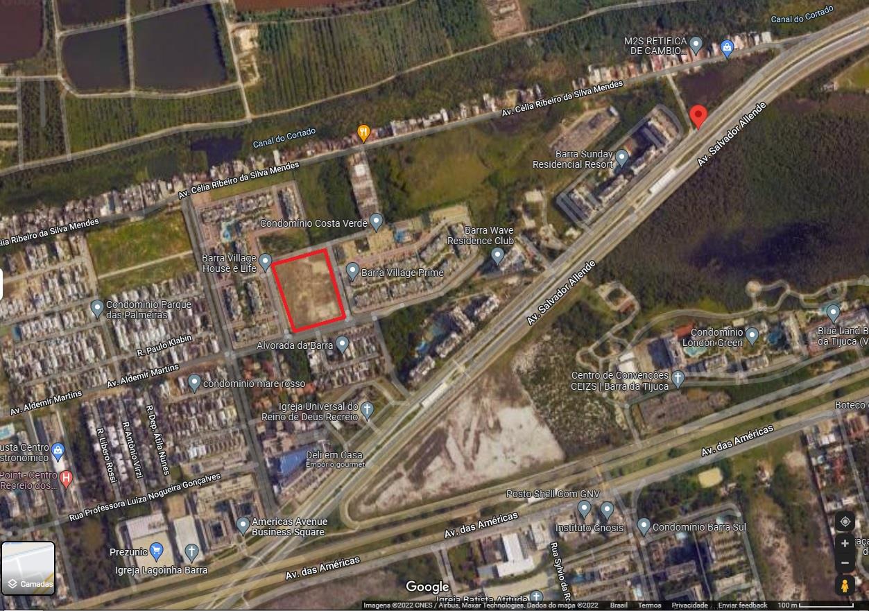 Imagem aérea de localização do Barra Park Houses no Recreio