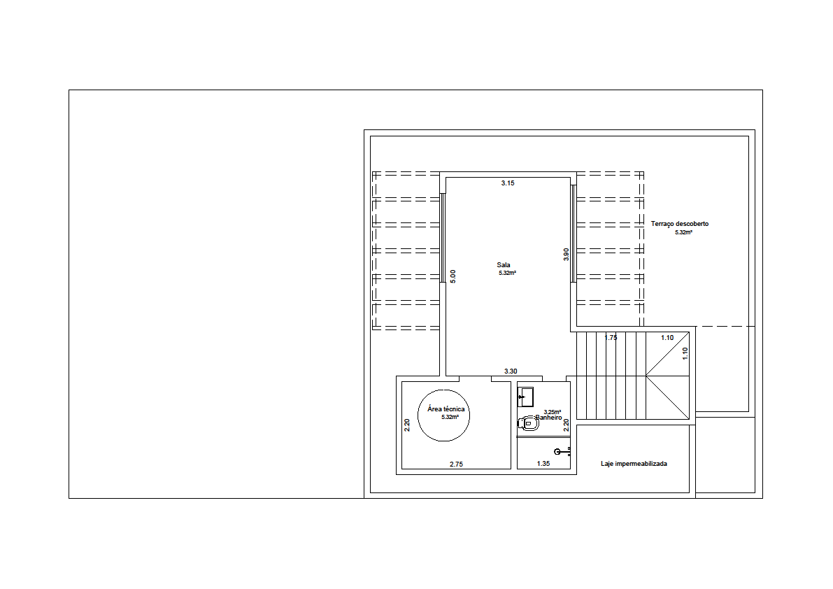 Planta ilustrativa 3 do Barra Park Houses