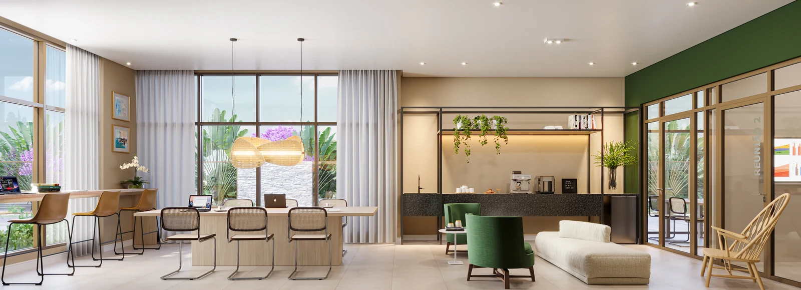 Coworking · perspectiva ilustrativa
