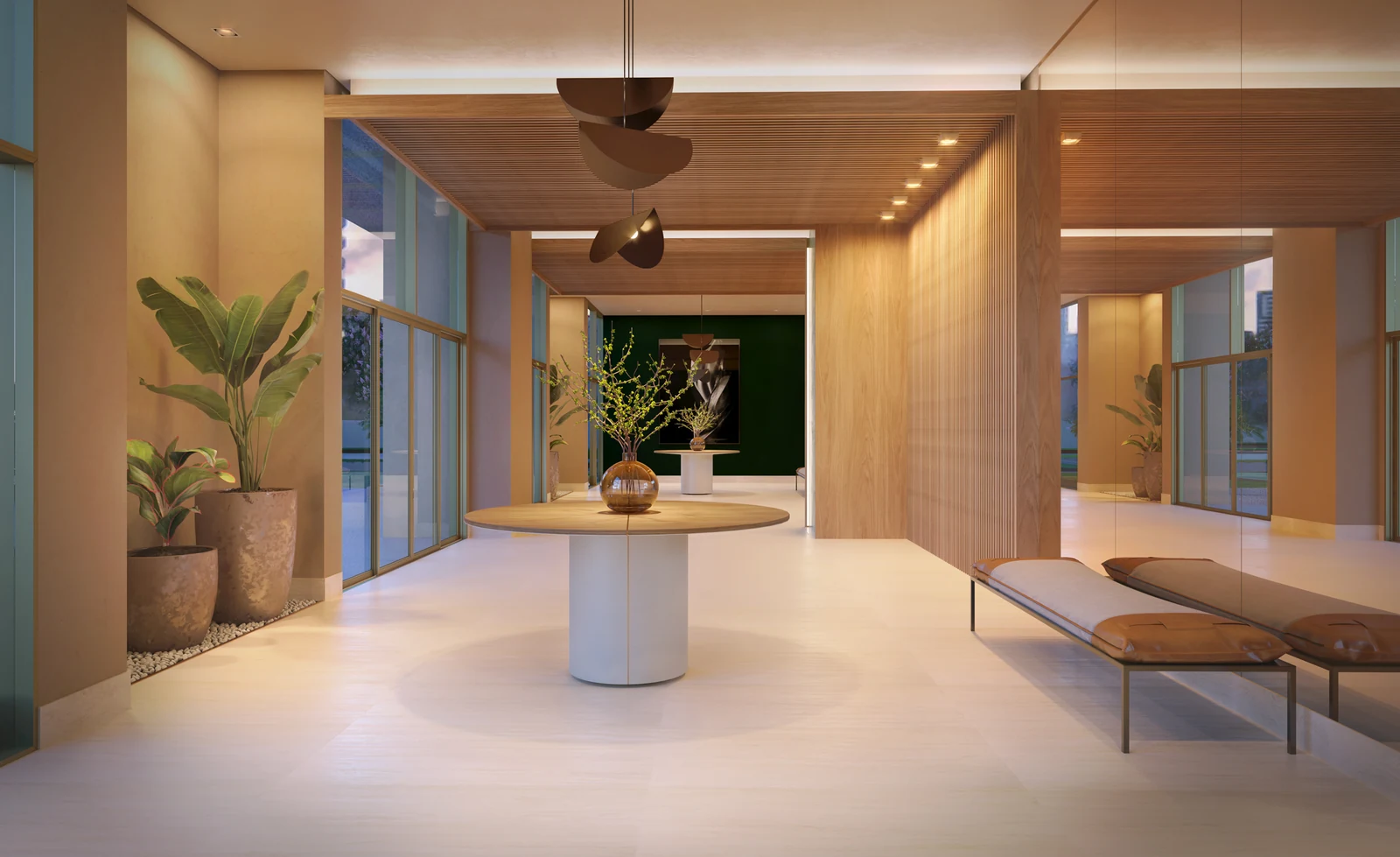 Hall · perspectiva ilustrativa