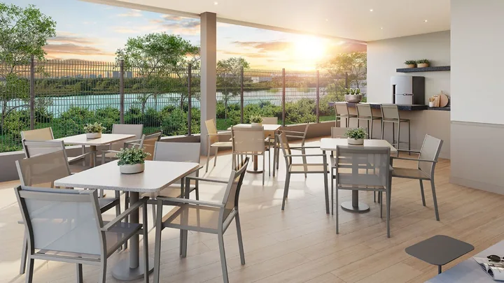 Breeze Inspire Residence — Pool bar · perspectiva ilustrativa