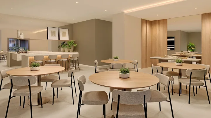 Breeze Inspire Residence — Salão de festas · perspectiva ilustrativa