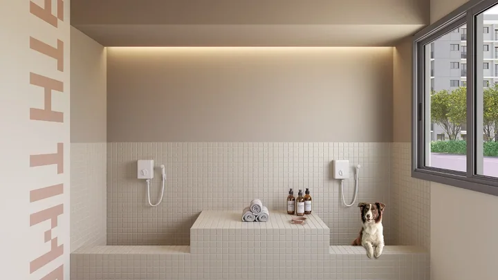 Breeze Inspire Residence — Pet care · perspectiva ilustrativa