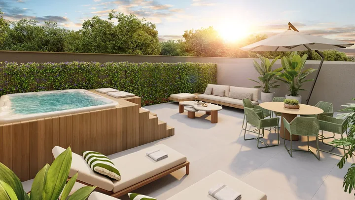 Breeze Inspire Residence — Apto. Garden · perspectiva ilustrativa