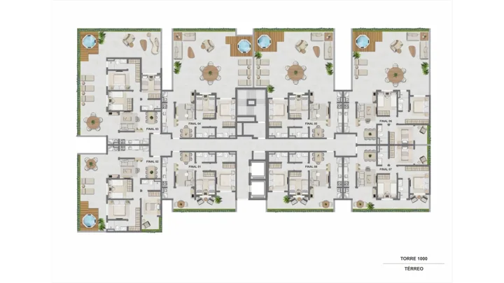 Breeze Inspire Residence — Torre 1000 - Térreo