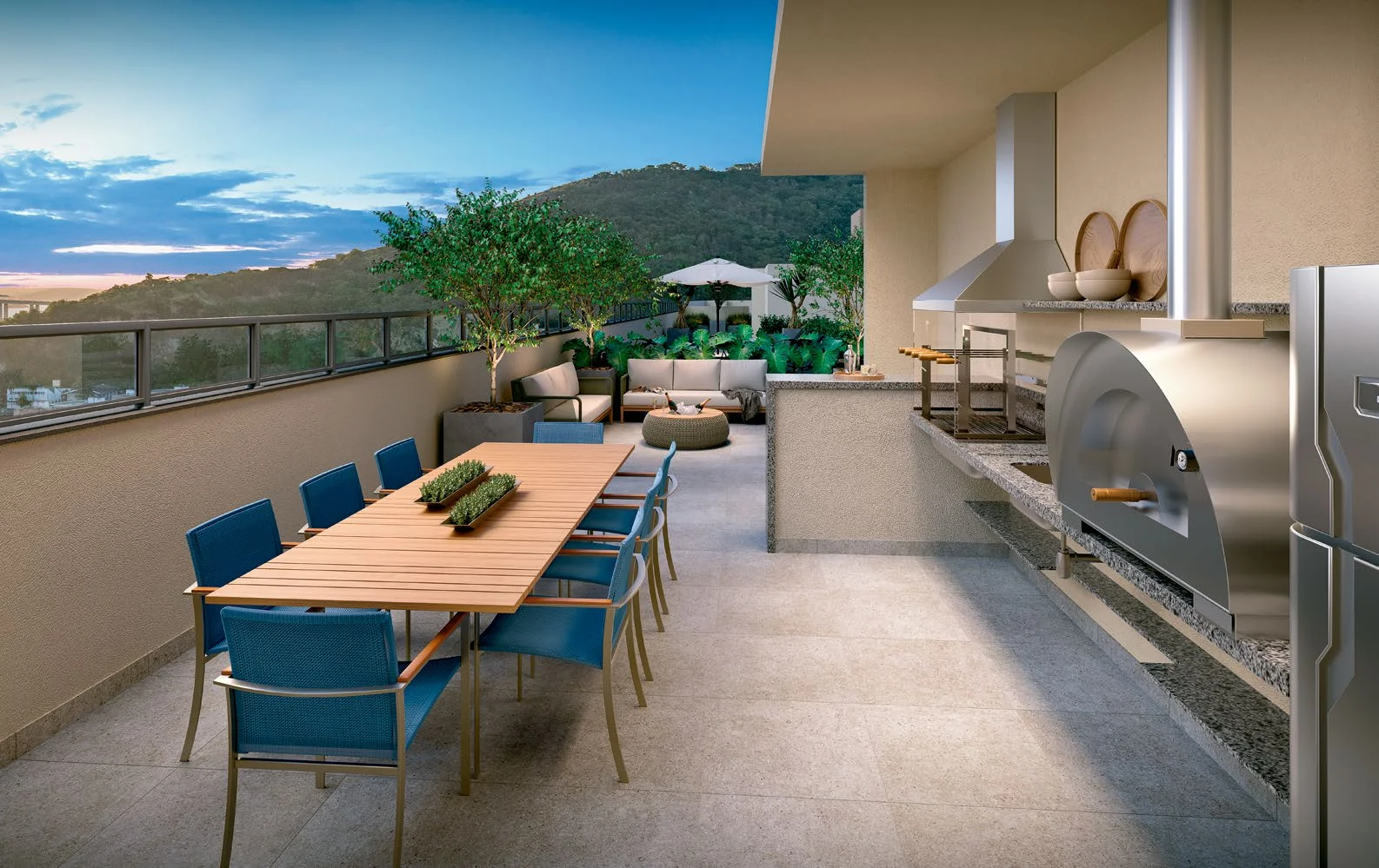 Rooftop e espaço gourmet · Caminhos da Guanabara