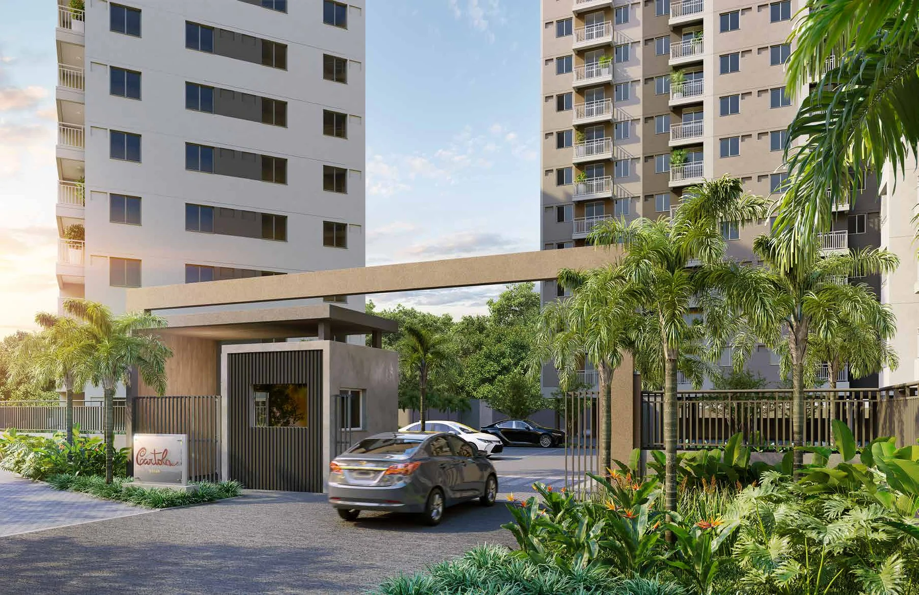 Perspectiva ilustrativa do Cartola Residencial