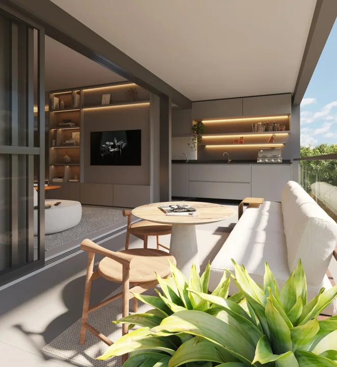 Casa Gabizo — Varanda · perspectiva ilustrativa