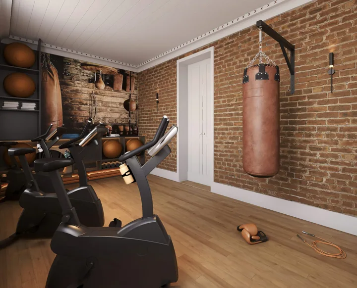 Casa Gabizo — Bike boxe · perspectiva ilustrativa