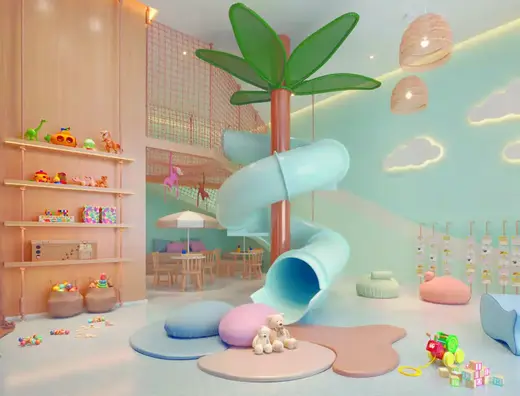 Brinquedoteca do Claris Clube — perspectiva ilustrativa