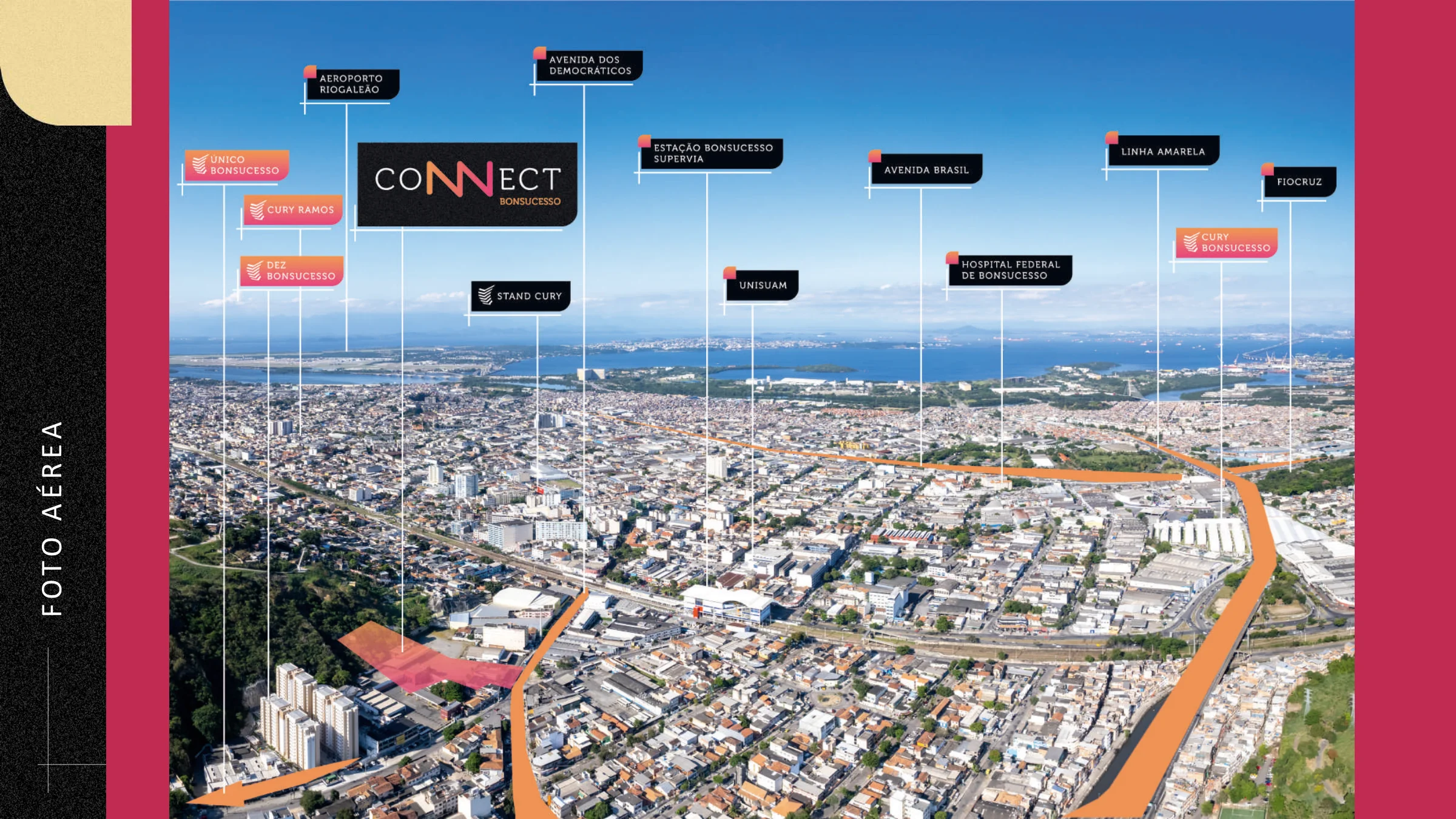 Localização ilustrada · Connect Bonsucesso