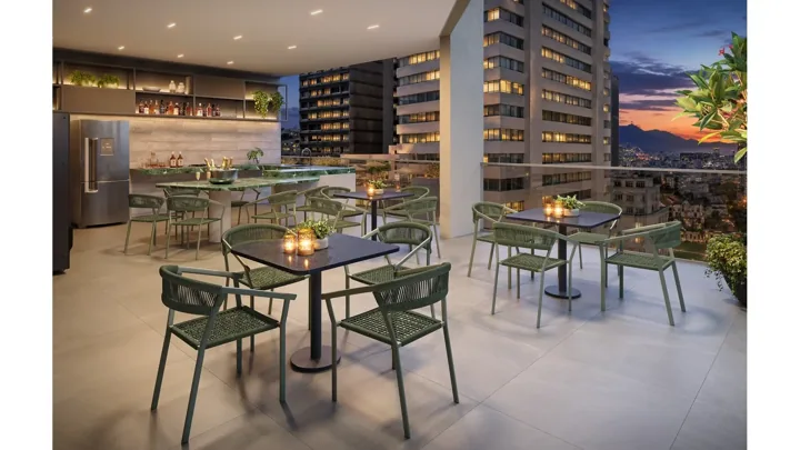 Connect Square — Pool bar · perspectiva ilustrativa