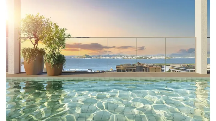 Connect Square — Piscina - vista · perspectiva ilustrativa