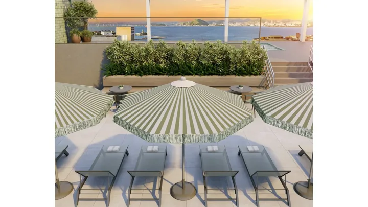 Connect Square — Pool lounge · perspectiva ilustrativa