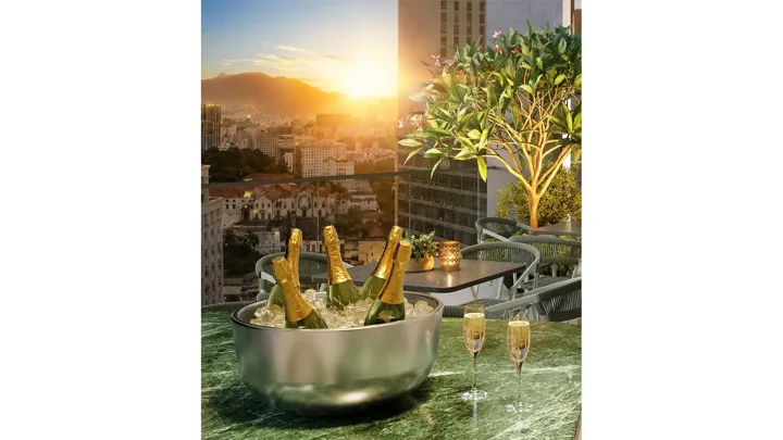 Connect Square — Pool bar - vista · perspectiva ilustrativa