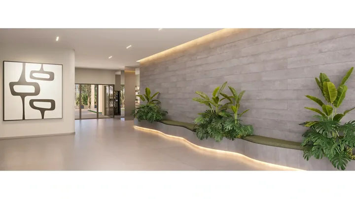 Connect Square — Lobby · perspectiva ilustrativa