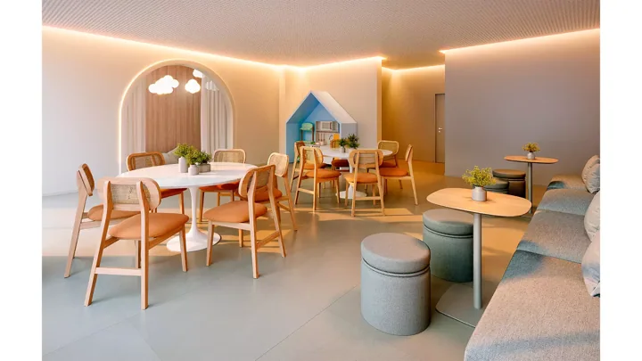 Epic Golf Residence — Salão de festas infantil · perspectiva ilustrativa