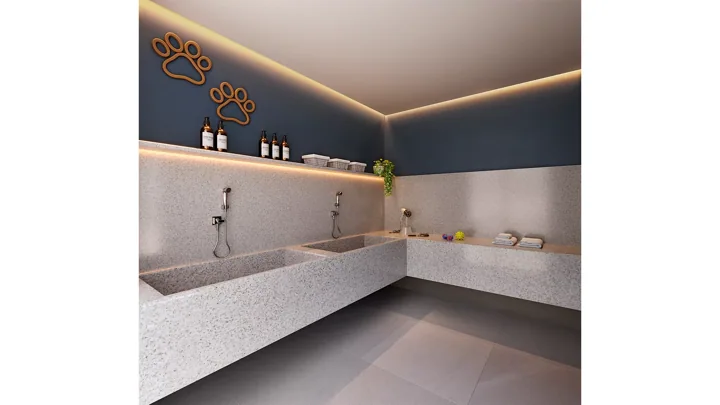 Epic Golf Residence — Pet Care · perspectiva ilustrativa