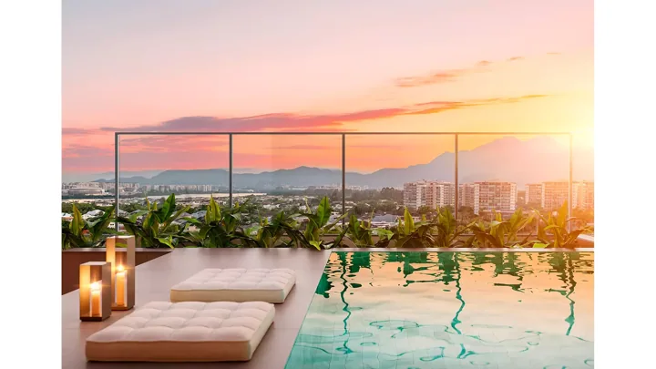 Epic Golf Residence — Epic 2000 - Cobertura Linear final 03 com 3 suítes - Terraço com piscina · perspectiva ilustrativa