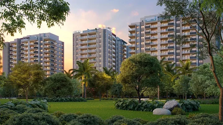 Grand Quartier — Fachadas - vista Rio2Park · perspectiva ilustrativa