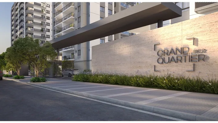 Grand Quartier — Pórtico de entrada - Franz Weismann · perspectiva ilustrativa