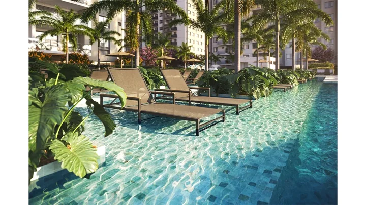 Grand Quartier — Deck molhado · perspectiva ilustrativa