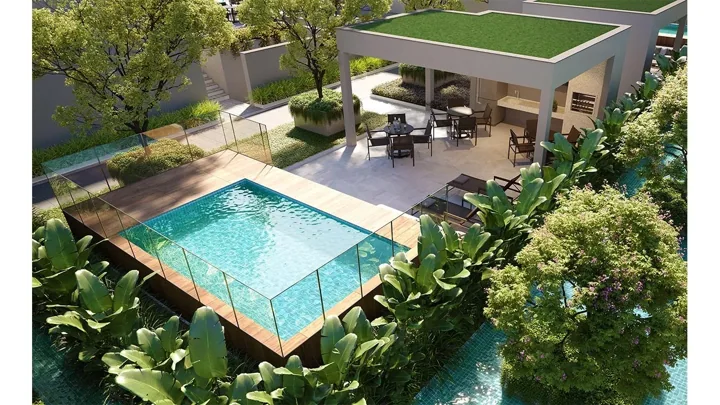 Grand Quartier — Pool house · perspectiva ilustrativa