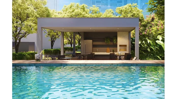 Grand Quartier — Pool house · perspectiva ilustrativa
