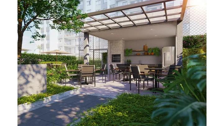 Grand Quartier — Churrasqueira · perspectiva ilustrativa