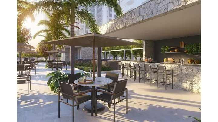 Grand Quartier — Pool bar · perspectiva ilustrativa