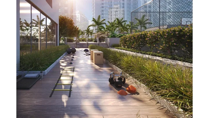 Grand Quartier — Crossfit zone · perspectiva ilustrativa