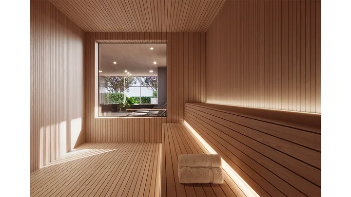 Grand Quartier — Sauna seca · perspectiva ilustrativa