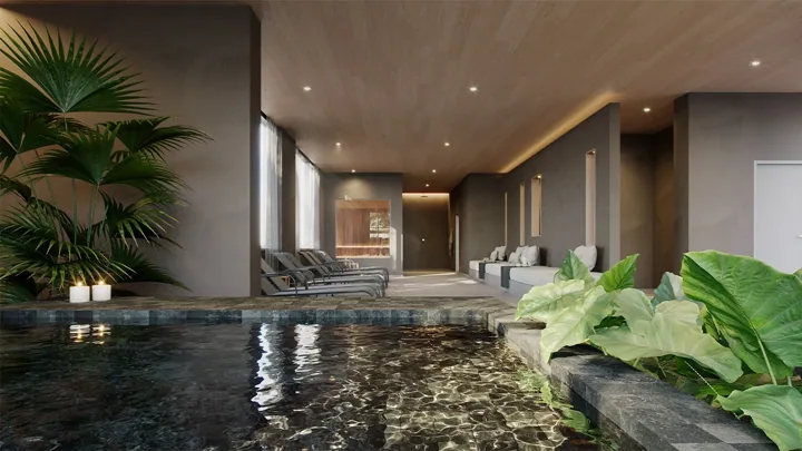 Grand Quartier — Spa com banheira · perspectiva ilustrativa
